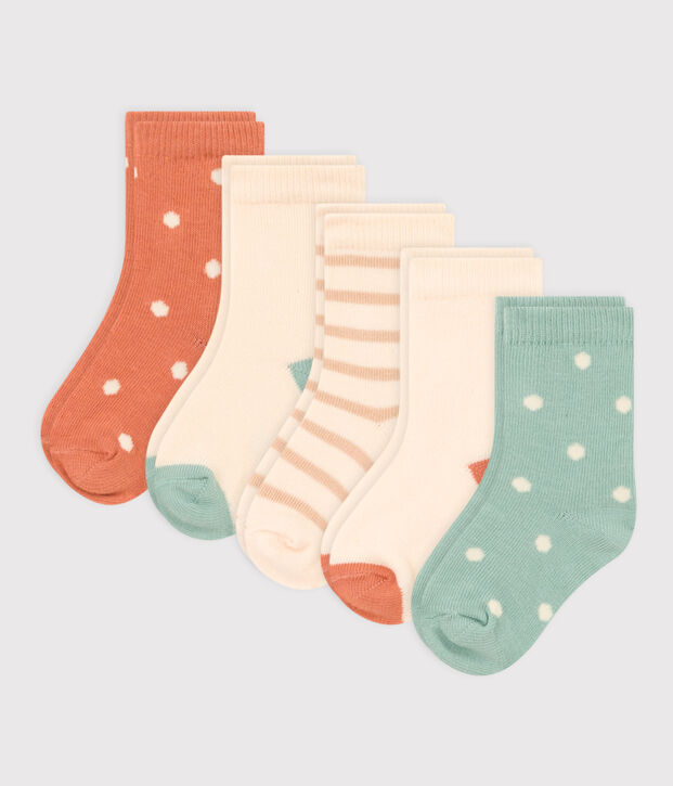 Set van 5 paar babysokken met stippen multicouleur