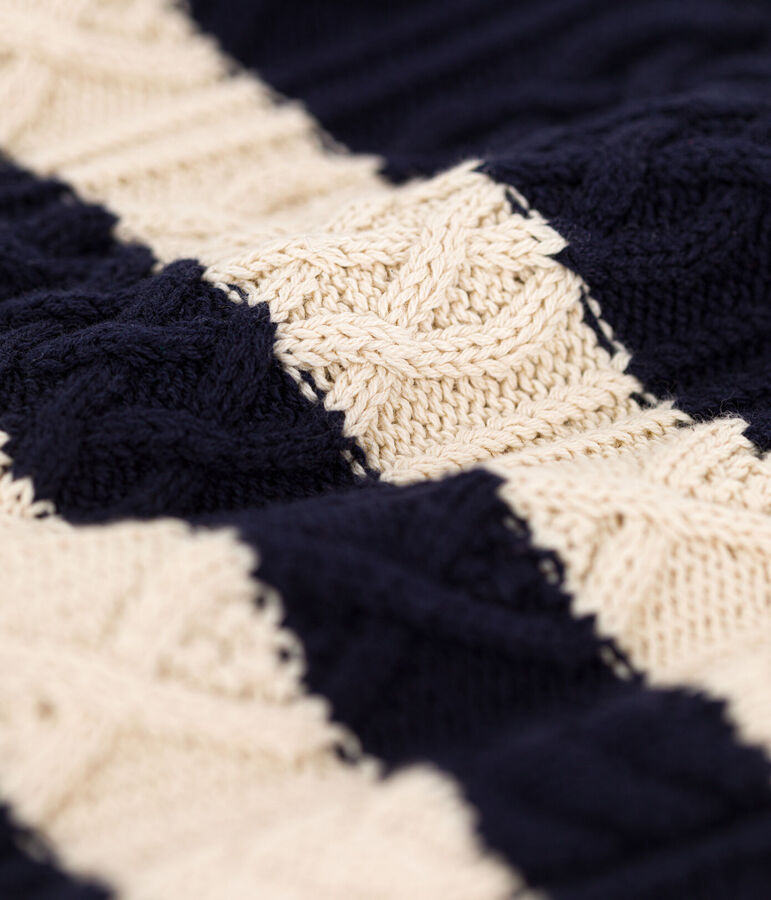 Gestreepte Ierse trui voor jongens/meisjes in katoen blauw SMOKING/ AVALANCHE