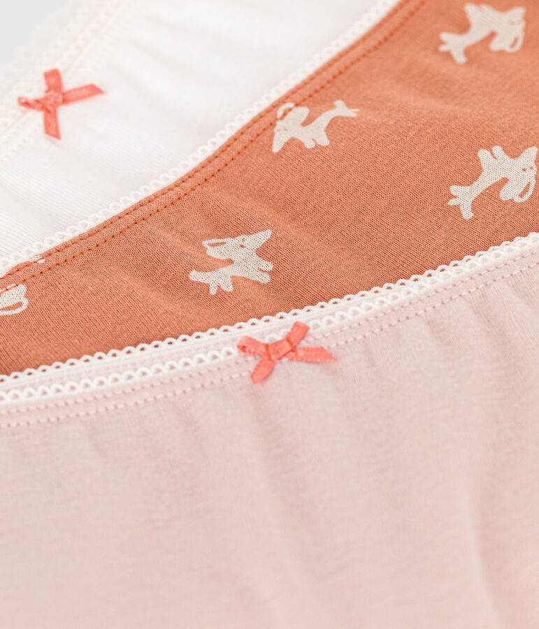 Set van 3 shorty's met hondenprint voor meisjes in katoen multicouleur