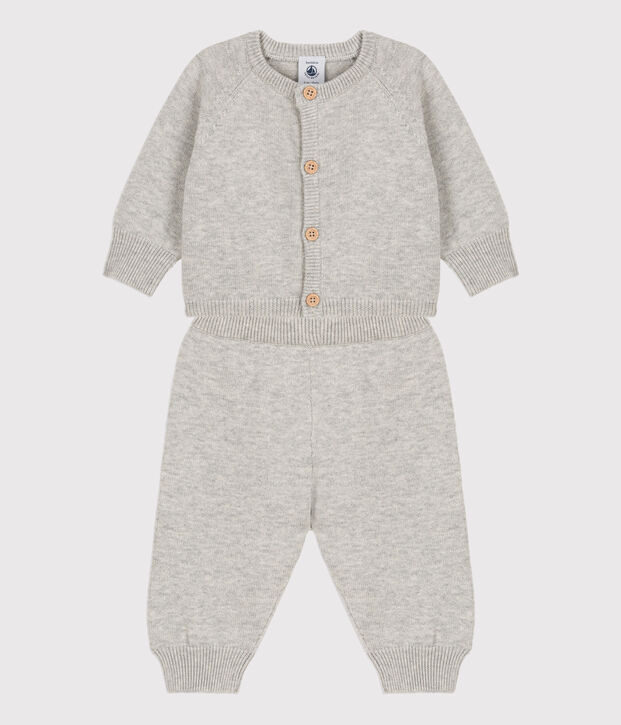 Tweedelig setje van tricot uit wol en katoen BELUGA CHINE