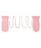 Babywanten met fleece voering roze CHARME/wit MARSHMALLOW
