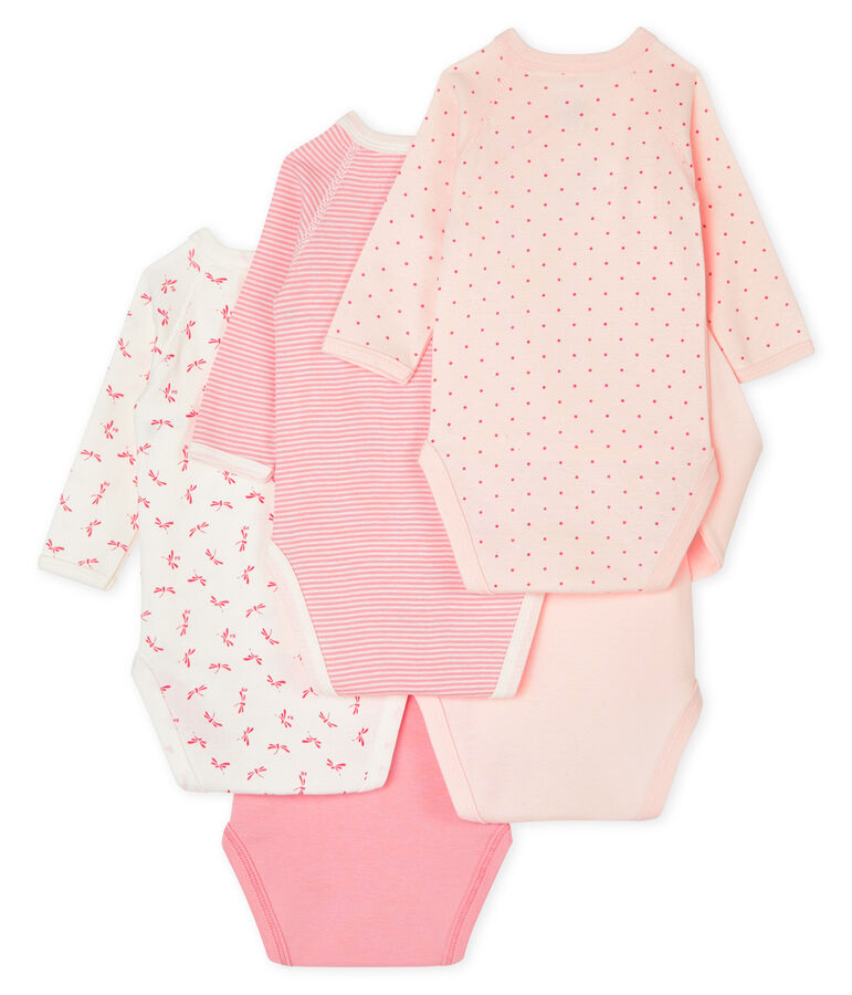 Set van 5 rompertjes pasgeborenen lange mouwen baby multicouleur