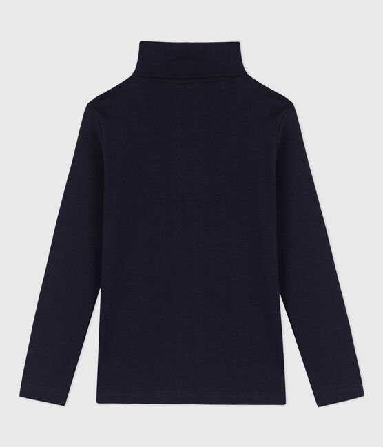 Sous-pull en coton enfant fille / garçon bleu SMOKING