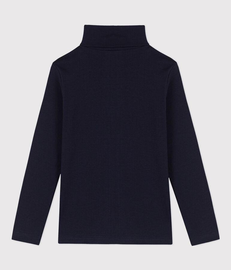 Sous-pull en coton enfant fille / gar&ccedil;on bleu