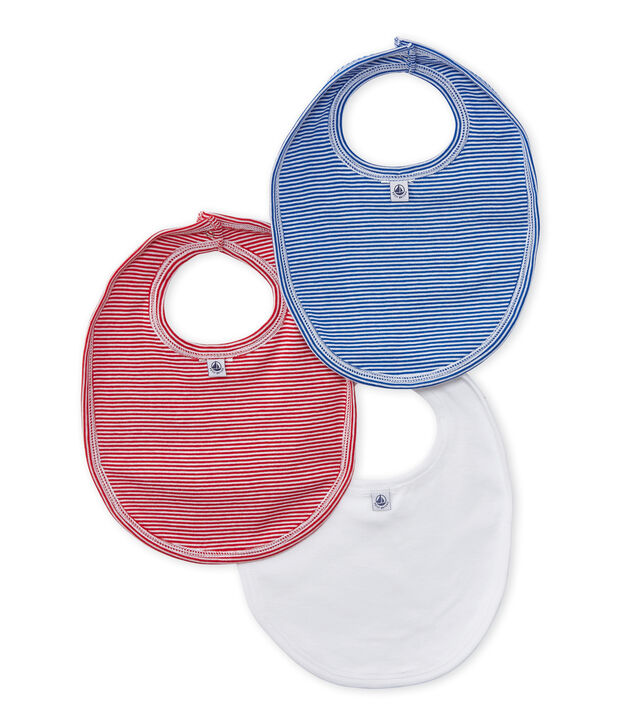 Lot de 3 bavoirs b&eacute;b&eacute; blanc