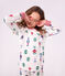 Pyjama enfant en molleton imprim&eacute; No&euml;l blanc/multicouleur