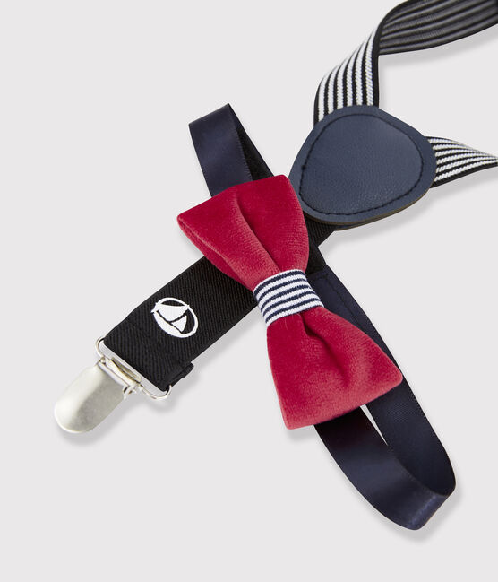 Bretellen en vlinderdasjes kit blauw SMOKING/wit MARSHMALLOW/ TERKUIT