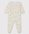 Slaappakje van molton voor baby wit MARSHMALLOW/wit MULTICO