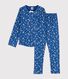 Pyjama petite fille imprimé flocons en côte