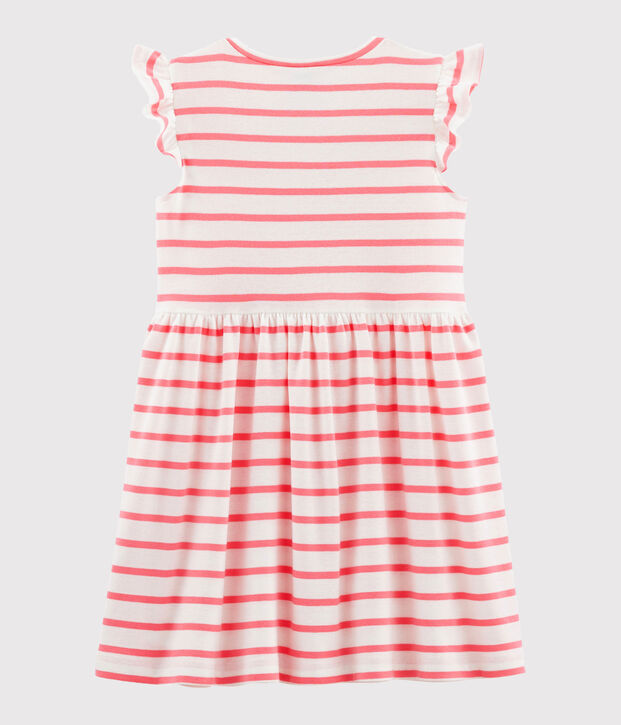 Meisjesjurkje wit/roze