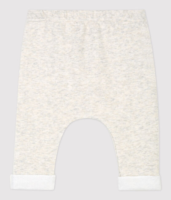 Gechineerd grijze broek van biologische katoenjersey beige MONTELIMAR CHINE