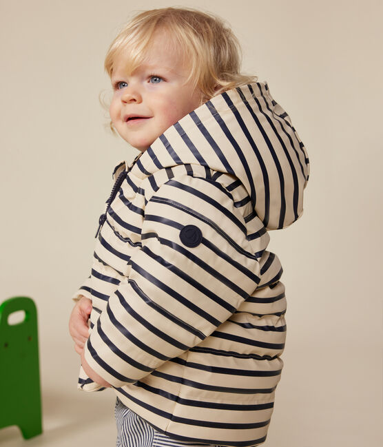 Donsjasje van PU voor baby's wit AVALANCHE/blauw SMOKING