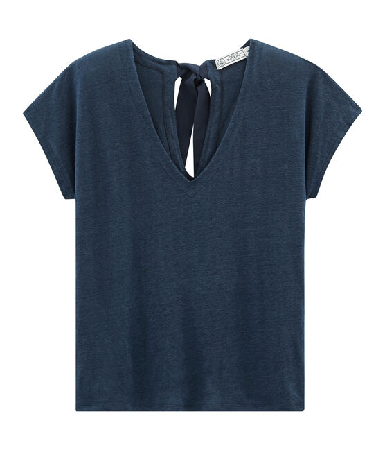 Tee-shirt manches courtes femme en lin HADDOCK