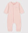 Combinaison longue unie en tubique bio bébé rose SALINE