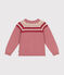 Cardigan van jacquard uit wol en katoen voor meisjes roze ROSEWOOD/ AVALANCHE