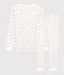Pyjama snugfit Paris en coton enfant blanc MARSHMALLOW/rouge PEPS
