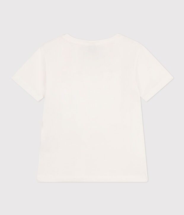 T-shirt met print van lichte jersey voor jongens wit