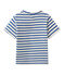 Gestreept T-shirt met korte mouwen voor babyjongens wit FETA/blauw PERSE