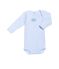 Babybody met lange mouwen en milleraies-strepen voor jongens blauw FRAICHEUR/wit ECUME