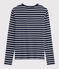 Iconisch Dames T-shirt met ronde hals blauw SMOKING/wit MARSHMALLOW
