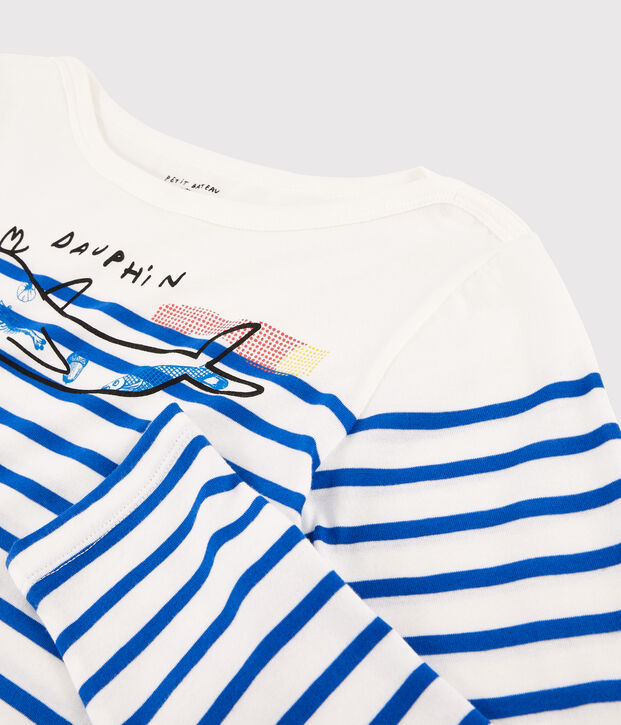 Dames marini&egrave;re Serge Bloch wit/blauw