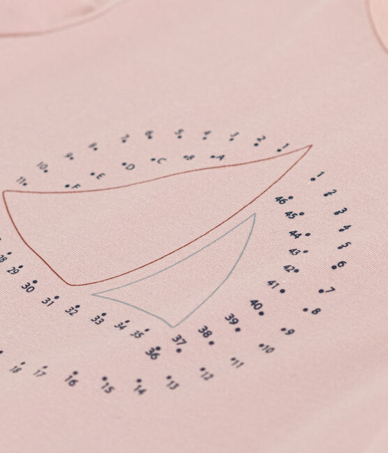 T-shirt van lichte jersey voor meisjes roze SALINE