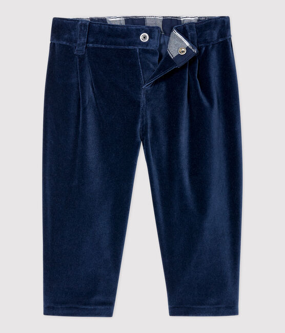 Fluwelen babybroek. blauw SMOKING