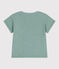 Effen katoenen T-shirt met korte mouwen voor baby's groen PAUL