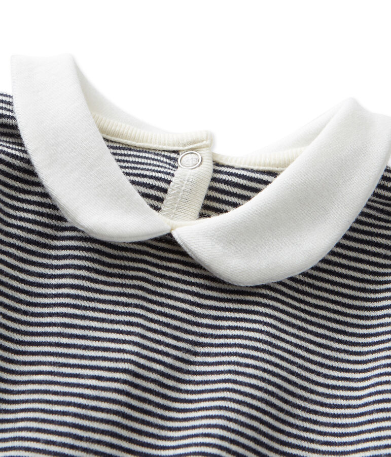 Babybody met milleraies-strepen voor meisjes blauw SMOKING/beige COQUILLE