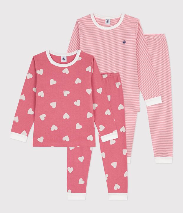 Setje van katoenen kinderpyjama's met print multicouleur
