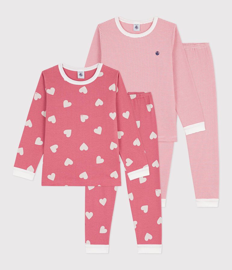 Setje van katoenen kinderpyjama's met print multicouleur