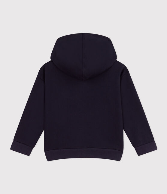 Sweatshirt zippé à capuche enfant garçon bleu SMOKING