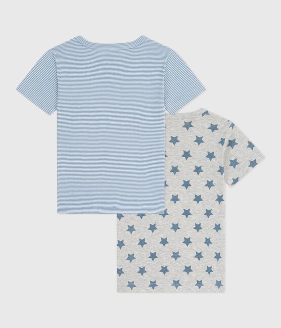 Setje met katoenen T-shirts met korte mouw en sterretjesprint voor kinderen variante 1