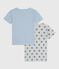 Setje met katoenen T-shirts met korte mouw en sterretjesprint voor kinderen variante 1