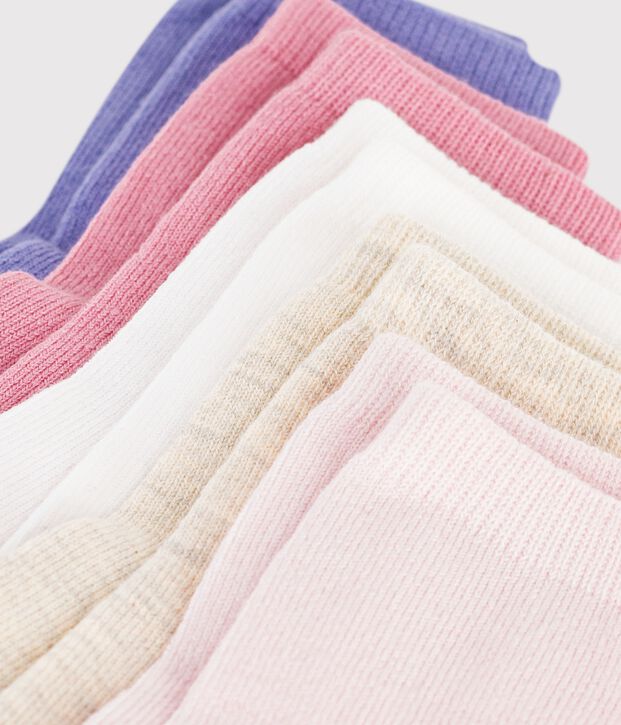 5 paar babysokken van effen katoen multicouleur