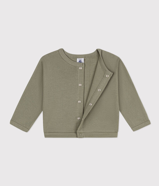 Cardigan bébé en coton vert MARECAGE