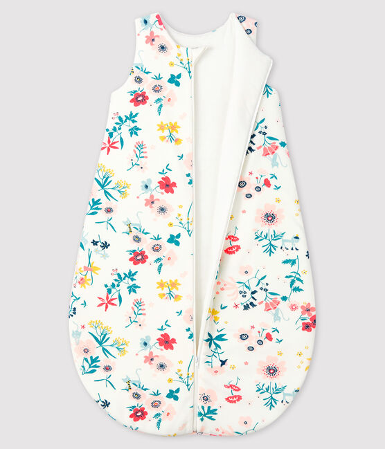 Gigoteuse bébé fille en velours blanc MARSHMALLOW/blanc MULTICO
