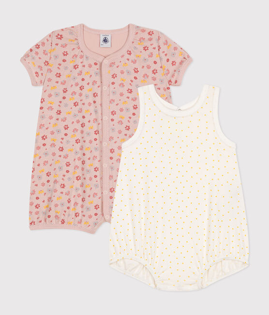 Lot de 2 combinaison courte en coton bébé variante 1