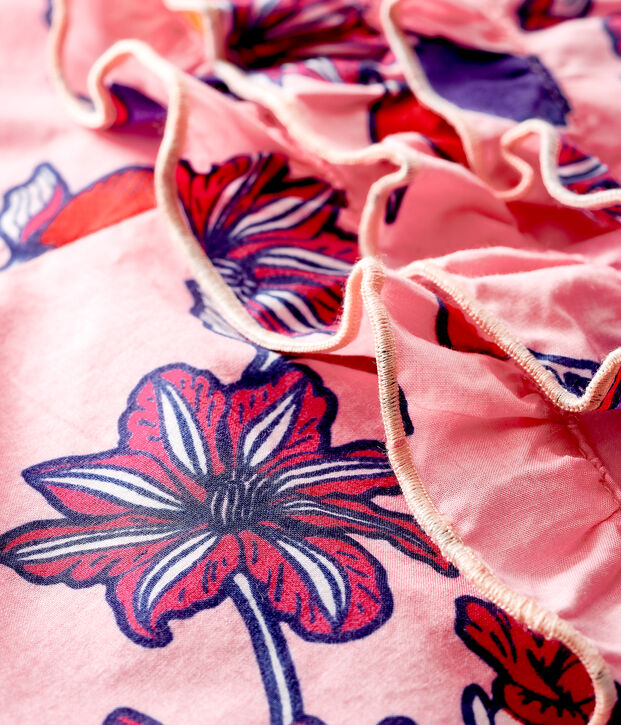 Bloomer broek met print babymeisje roze/multicouleur