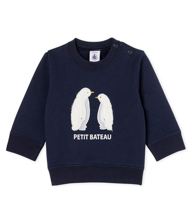Sweatshirt b&eacute;b&eacute; gar&ccedil;on en molleton bleu