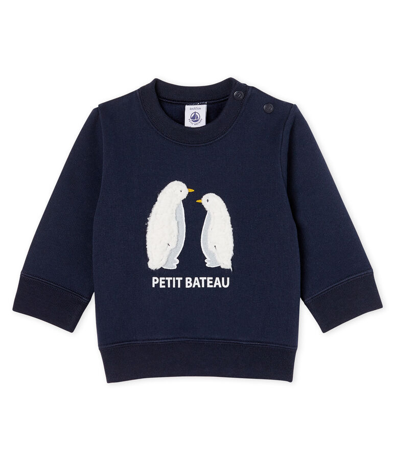 Sweatshirt b&eacute;b&eacute; gar&ccedil;on en molleton bleu