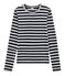 Iconisch T-shirt lange mouwen vrouwen blauw SMOKING/grijs BELUGA