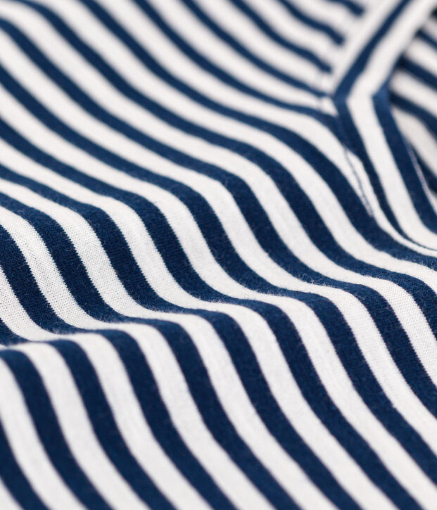 LE DROIT, katoenen T-shirt voor dames met ronde hals blauw/wit