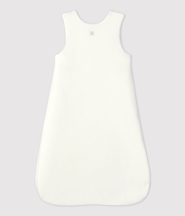 Trappelzakje van velours in biokatoen voor baby's wit