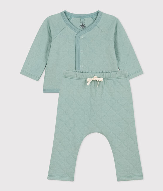 Gewatteerd babysetje in tubic groen PAUL