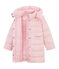 Meisjesjack van dons en veren roze FLEUR CN