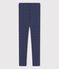 Legging en jersey élasthanne enfant fille bleu MEDIEVAL/blanc MARSHMALLOW