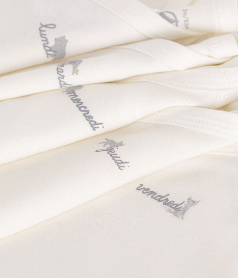 Setje met 5 katoenen rompertjes met lange mouw voor baby's multicouleur