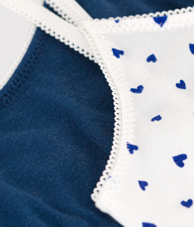 Set van 2 meisjes beha's met hart in katoen en elastaan multicouleur