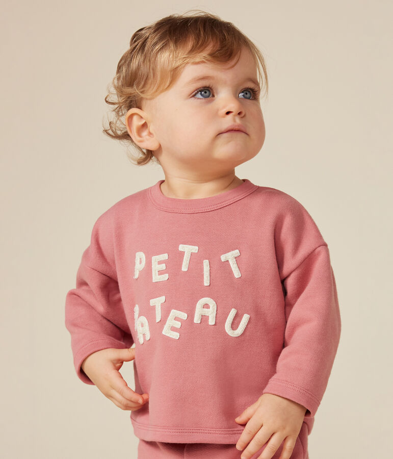 Sweatshirt en molleton b&eacute;b&eacute; rose ROSEWOOD